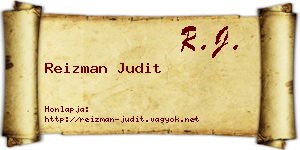 Reizman Judit névjegykártya